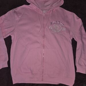 NWOT Barbie Pink Zip-Up Hoodie